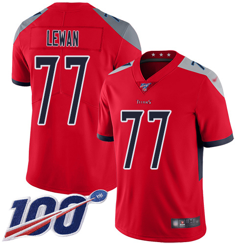 Tennessee Titans Limited Red Men Taylor Lewan Jersey NFL Football #77 100th Season Inverted Legend
